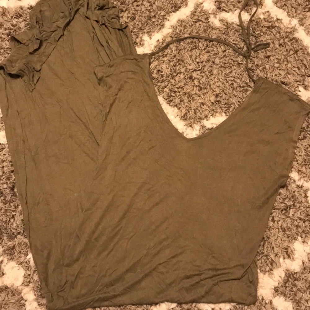 Olive green maxi dress